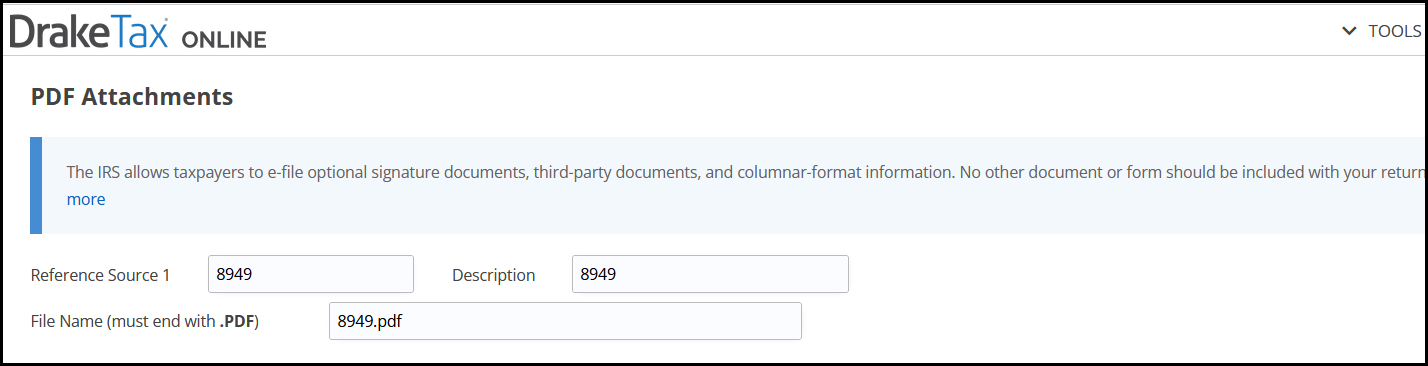 Example of a PDF attachment